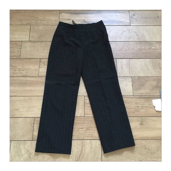 Le Suit Women’s Pants Black Pinstripe Suit Buttons - Picture 4 of 8